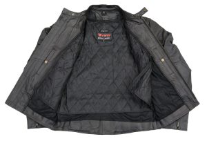 Event Leather XS5410 Men’s Vented Scooter Jacket with Antique Brass Hardware - Image 3