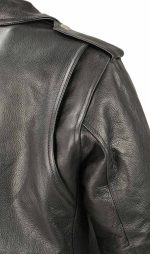 Ladies XS603 Classic Black Motorcycle Leather Jacket - Image 5