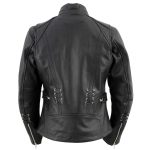 Milwaukee Leather LKL27007 Women’s Premium Black Motorcycle Riders Leather Jacket w/ Zip-Out Liner - Image 2