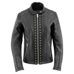 Milwaukee Leather LKL27007 Women’s Premium Black Motorcycle Riders Leather Jacket w/ Zip-Out Liner - Image 7