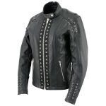 Milwaukee Leather LKL27007 Women’s Premium Black Motorcycle Riders Leather Jacket w/ Zip-Out Liner - Image 6