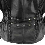 Milwaukee Leather SH7013 Women’s Black ‘Braided’ Motorcycle Leather Jacket - Image 2