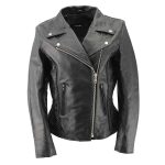 Milwaukee Leather SH7013 Women’s Black ‘Braided’ Motorcycle Leather Jacket - Image 4