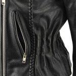 Milwaukee Leather SH7013 Women’s Black ‘Braided’ Motorcycle Leather Jacket - Image 6