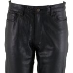 Milwaukee Leather LKM5719 Women’s Black Buffalo Leather Motorcycle Riding Pants, Boot Cut, Unhemmed - Image 8