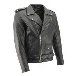 Men’s XS703 Black Embossed ‘Live to Ride, Ride to Live’ Classic Motorcycle Jacket - Image 6