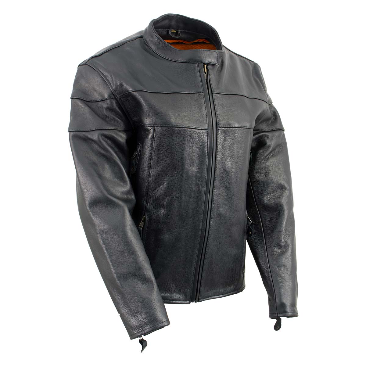 Milwaukee Leather SH7083 Women’s Black ‘Euro Racing’ Vented Leather Jacket with Side Stretch