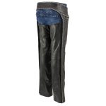 Milwaukee Leather LKL6706 Women’s Classic Black Leather Motorcycle Biker Rider Chaps w/ Bling Detail - Image 4