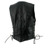 Ladies XS761 Classic Braided Leather Vest with Side Laces - Image 7