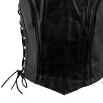 Ladies XS761 Classic Braided Leather Vest with Side Laces - Image 4