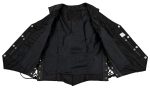 Ladies XS761 Classic Braided Leather Vest with Side Laces - Image 3