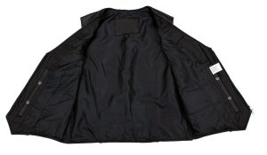 Ladies XS776 Black Braided Motorcycle Vest with Zipper Closure - Image 6