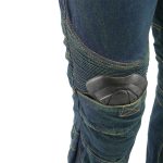 Men’s XS2822 Blue Denim Motorcycle Pants with CE Approved Armor - Image 4