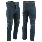 Men’s XS2822 Blue Denim Motorcycle Pants with CE Approved Armor - Image 7