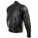 Milwaukee Leather LKM17015 Men’s Premium Black Leather Vented Racer Style Motorcycle Bker Jacket w/ CE Armor - Image 7