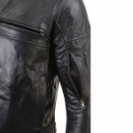 Milwaukee Leather LKM17015 Men’s Premium Black Leather Vented Racer Style Motorcycle Bker Jacket w/ CE Armor - Image 8