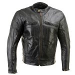 Milwaukee Leather LKM17015 Men’s Premium Black Leather Vented Racer Style Motorcycle Bker Jacket w/ CE Armor - Image 11