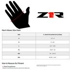 Z1R Men’s Black Premium Deerskin Leather Motorcycle Riders Gloves w/ Cinch Wrist Closure - Image 3