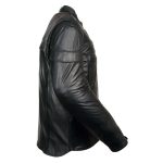 Z1R1408 Men’s ’45’ Black Sport Vented Black Leather Moto Jacket - Image 4